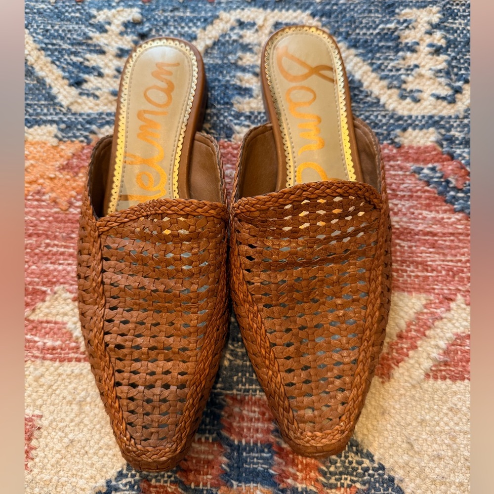 Sam Edelman Brown Woven Loafers, 6 1/2